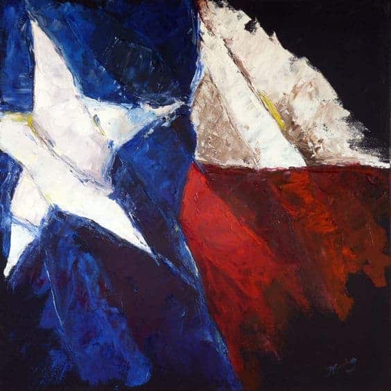 Texas flag art