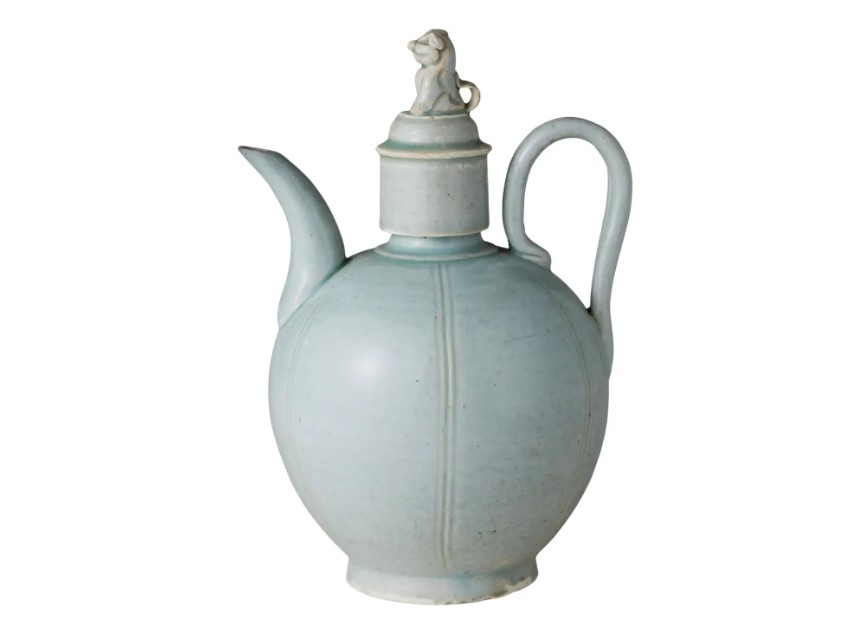 A Qingbai Ewer and Lion-Finial Cover, Song Dynasty